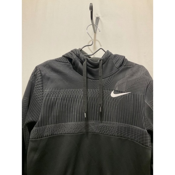 Nike‎ Therma Fit Hoodie Black Athletic Pullover Long Sleeve Logo Womens - Picture 2 of 7